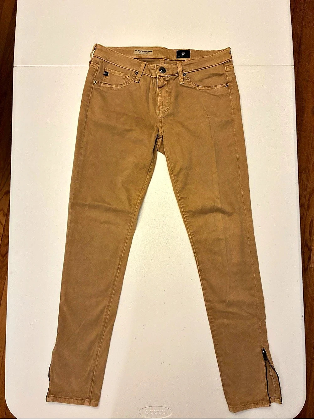 Adriano Goldschmied The Zip-Up Legging Ankle Skinny Jeans in Brown